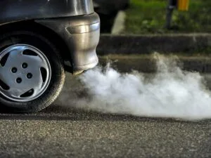 white smoke from exhaust on startup then goes away