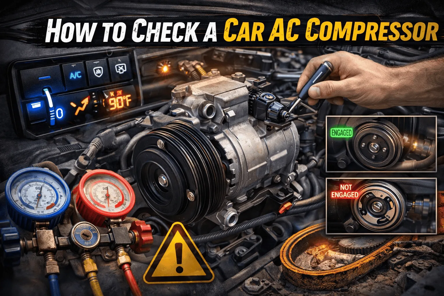 Read more about the article How I Check a Car AC Compressor — A Complete, Real-World Guide