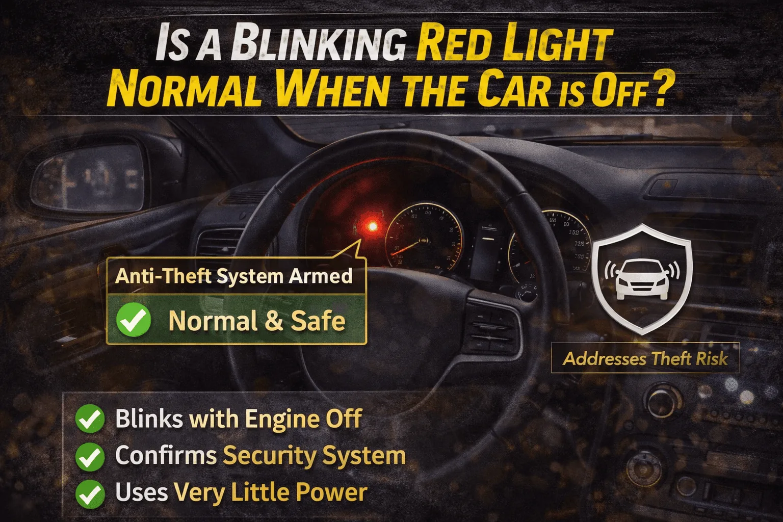 Is a Blinking Red Light Normal When the Car Is Off