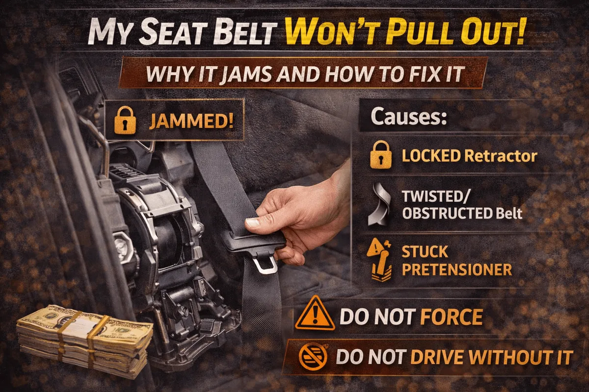 Read more about the article My Seat Belt Won’t Pull Out — Top Cause & Solution