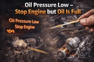 Oil Pressure Low – Stop Engine