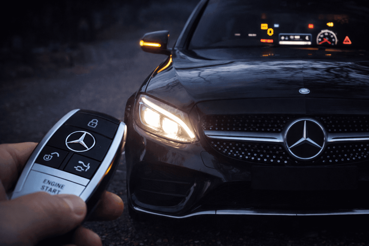 mercedes won't start but lights turn on