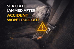 seat belt won't pull out jammed after accident