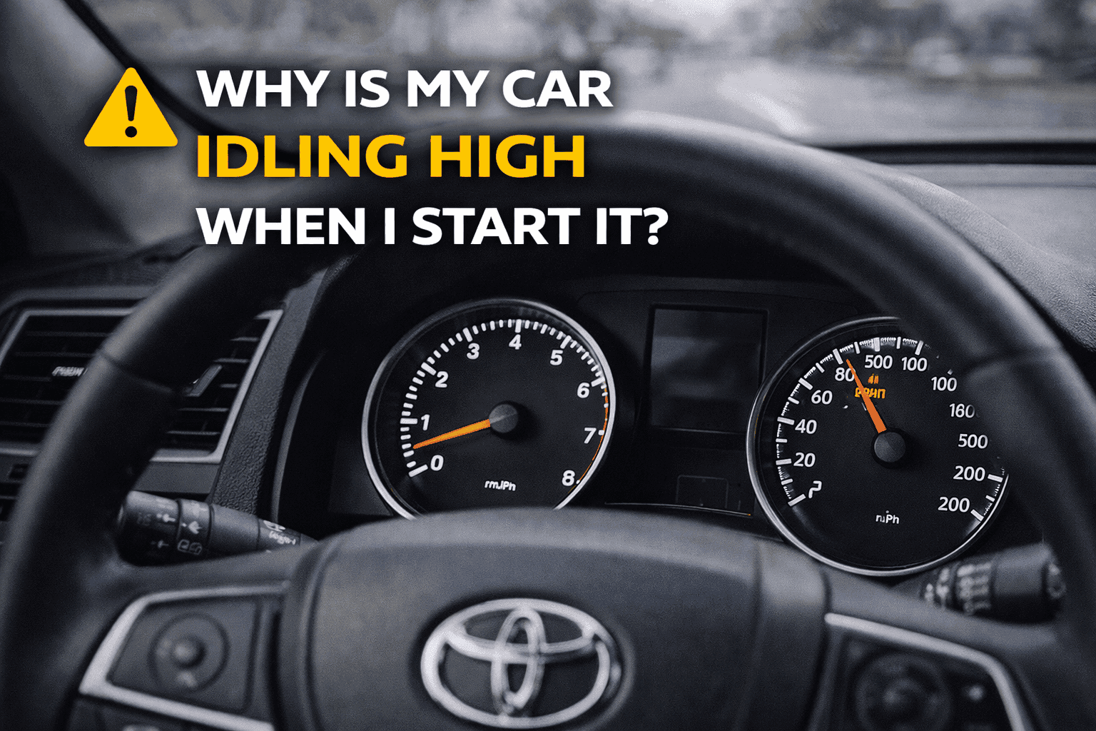 why is my car idling high when i start it