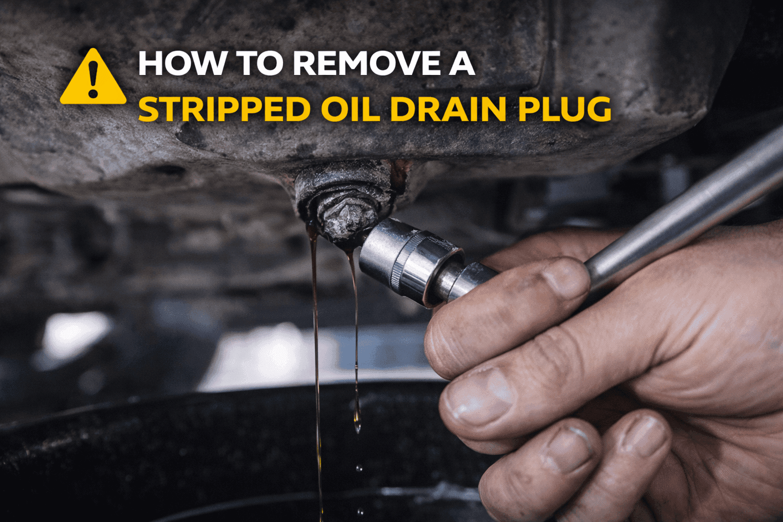 how to remove oil drain plug stripped