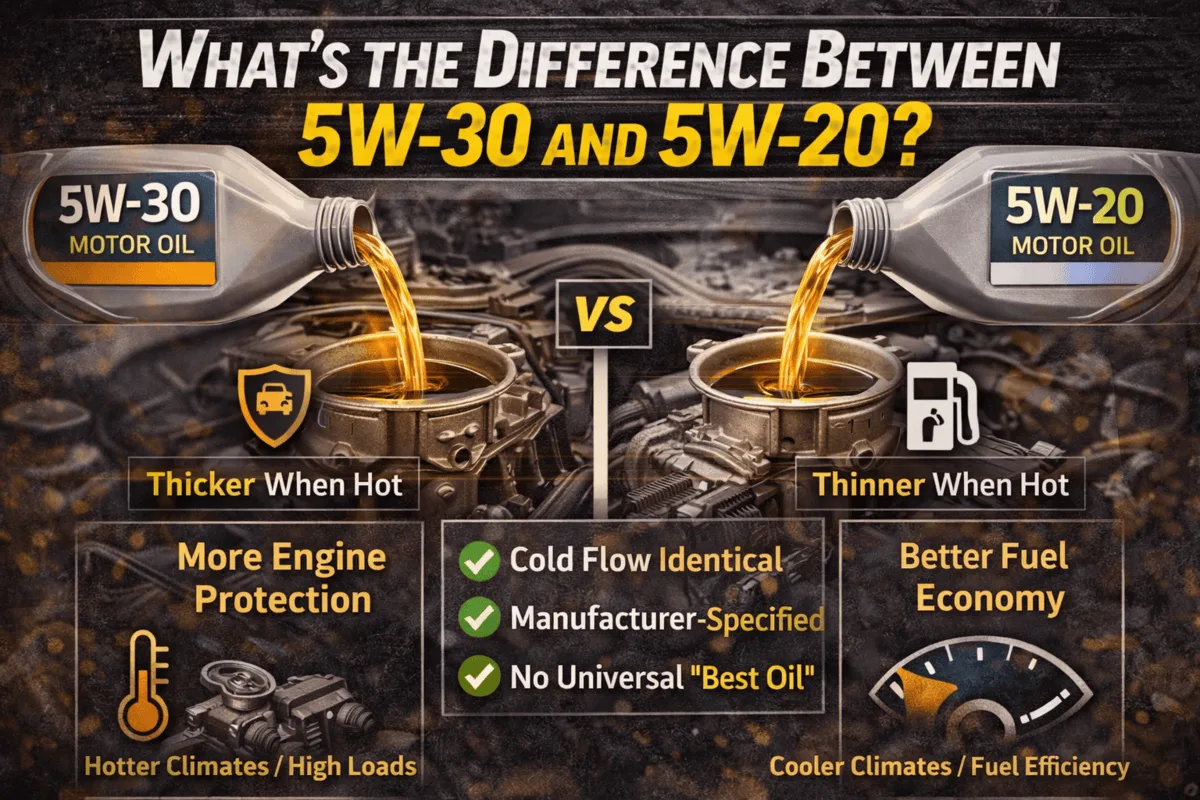 Read more about the article What’s the Difference Between 5W-30 and 5W-20? — The Clear Explanation