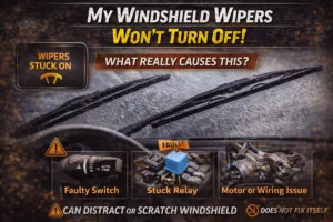 my windshield wipers won't turn off
