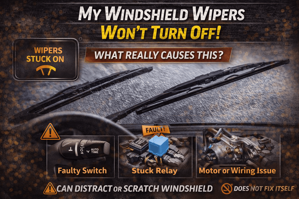 Read more about the article My Windshield Wipers Won’t Turn Off — Top Reasons & Solution