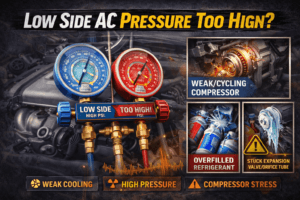 low side ac pressure too high
