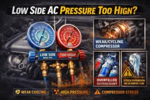 low side ac pressure too high