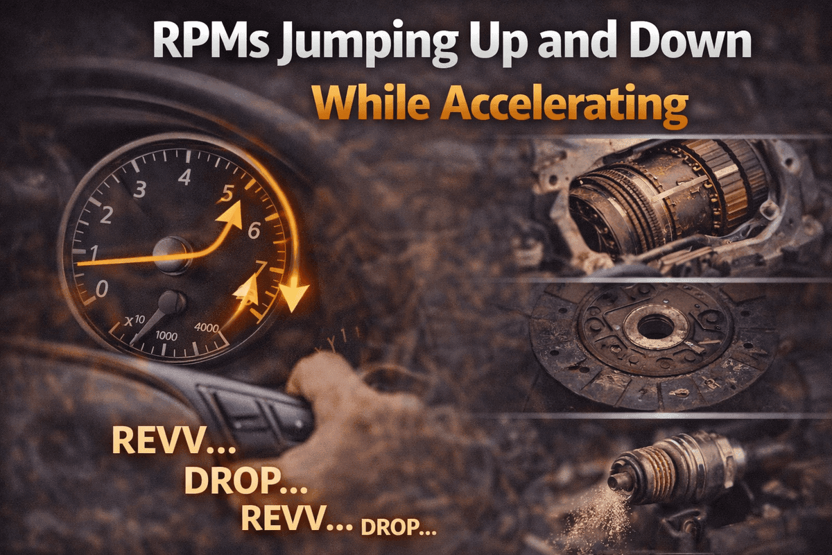 rpms jumping up and down while accelerating