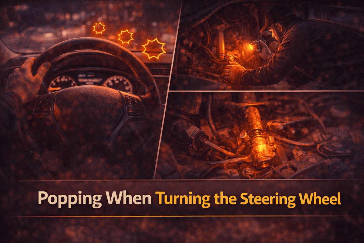 Read more about the article Popping When Turning the Steering Wheel: Top Reasons & Fixes