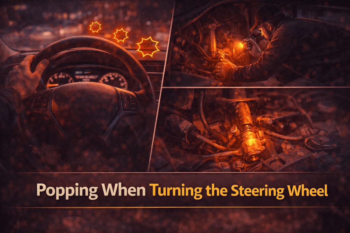 popping when turning steering wheel