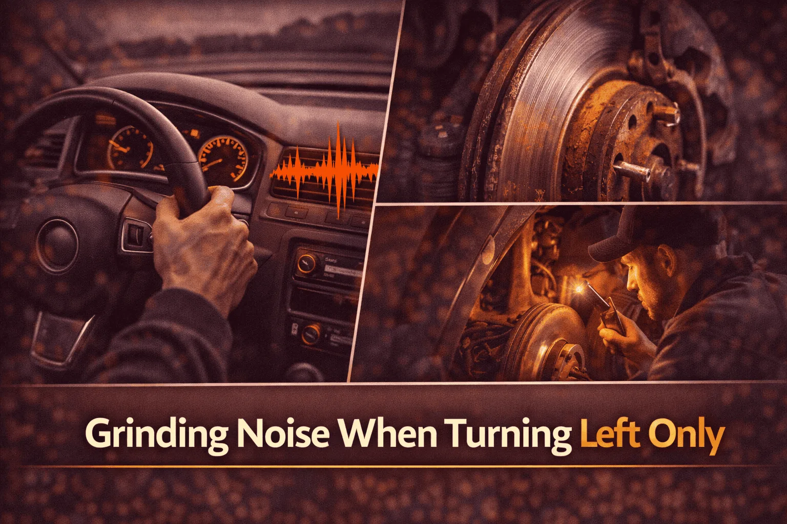 grinding noise when turning left only