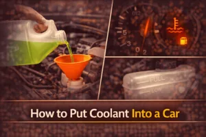 how to put coolant into a car
