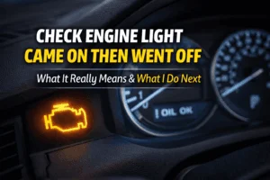 Read more about the article Check Engine Light Came On Then Went Off: What It Really Means