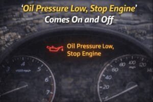 Oil Pressure Low, Stop Engine” Comes On and Off"