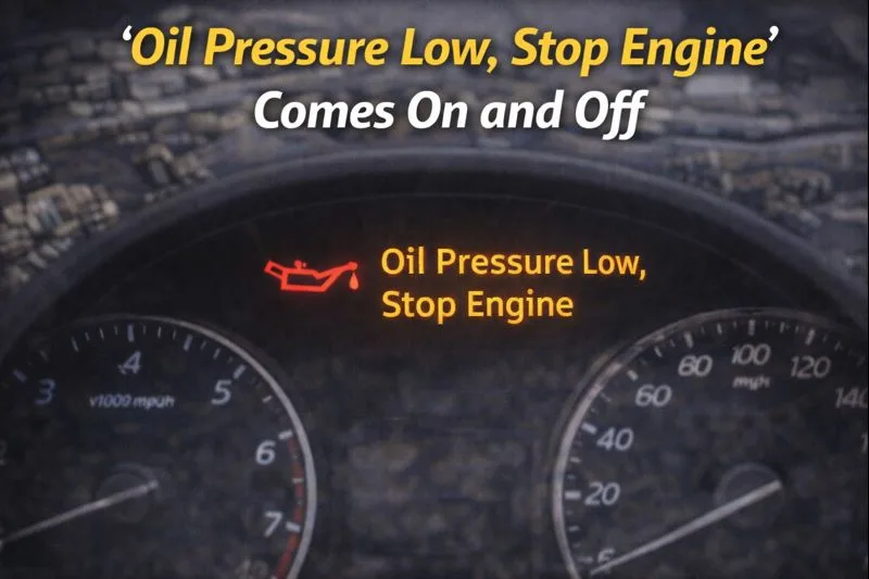 Read more about the article Why “Oil Pressure Low, Stop Engine” Comes On and Off